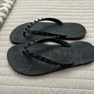 Christian Louboutin flip flops
